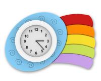 Настенные часы "Облачко и Радуга"