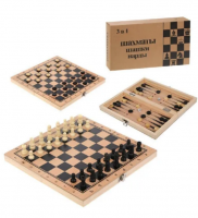 Набор 3 в 1 Нарды, шашки, шахматы с полем