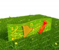 Забор из Экопластика "Музыкальные инструменты" (Модель1)